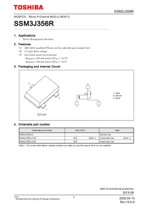 SSM3J356R datasheet cover page