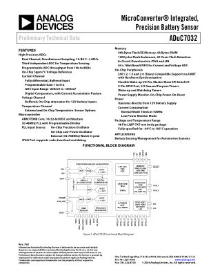 ADUC7032 数据手册首页