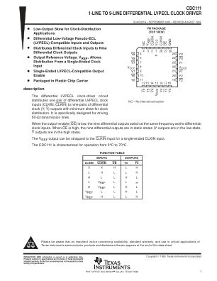 CDC111 数据手册首页