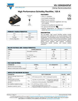 VS-120NQ045PBF datasheet cover page