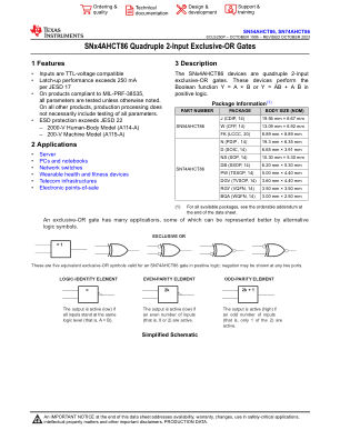 SN74AHCT86 datasheet cover page