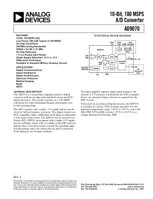 AD9070 数据手册首页