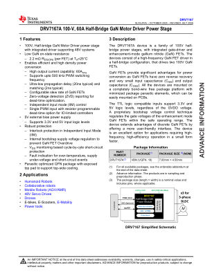 DRV7167 datasheet cover page
