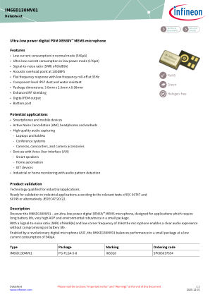 IM66D130M datasheet cover page